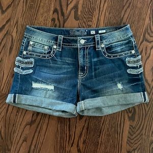 Miss Me bling shorts